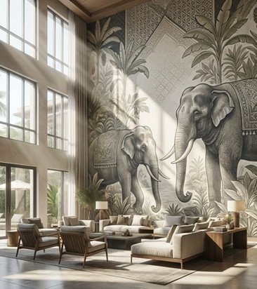 Royal Tusker Strength and grace in every brushstroke. — WJWP-SIH-011