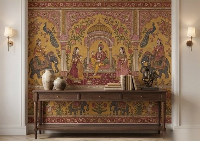 Kalamkari Royal Court — WJWP-SIH-024