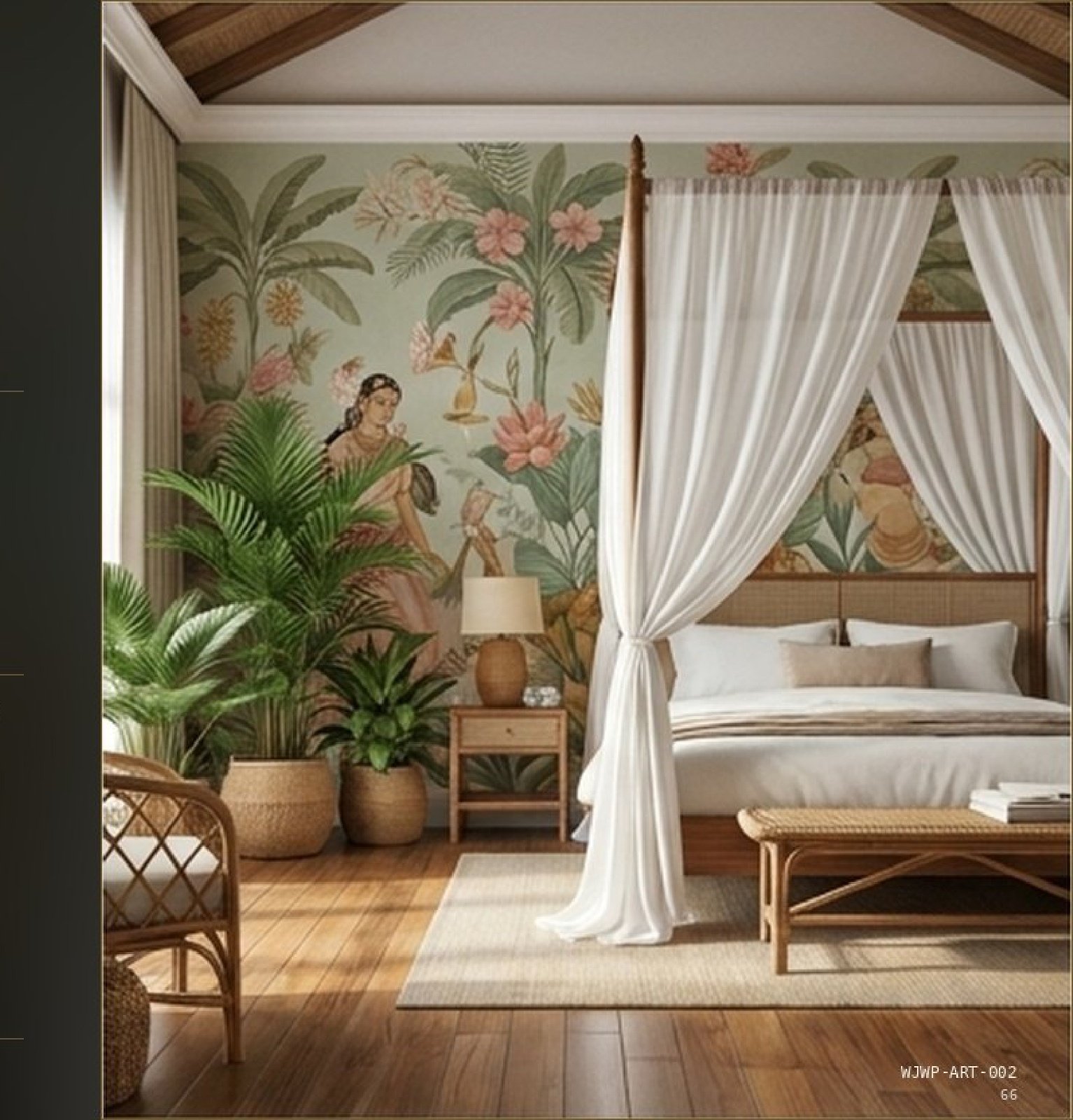 Kerala Mural Garden A Lush Tropical Tapestry — WJWP-ART-002