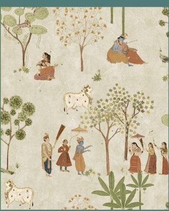 Athenic India wallpaper design 11 — pattern swatch
