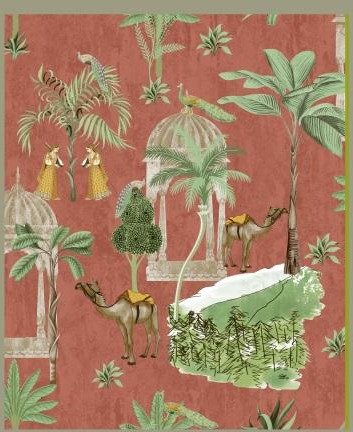 Athenic India wallpaper design 39 — pattern swatch