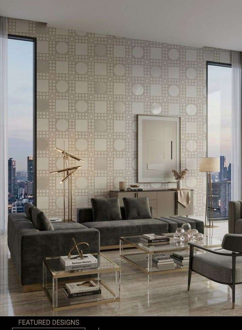 Plain wallpaper design 12119 — in the room