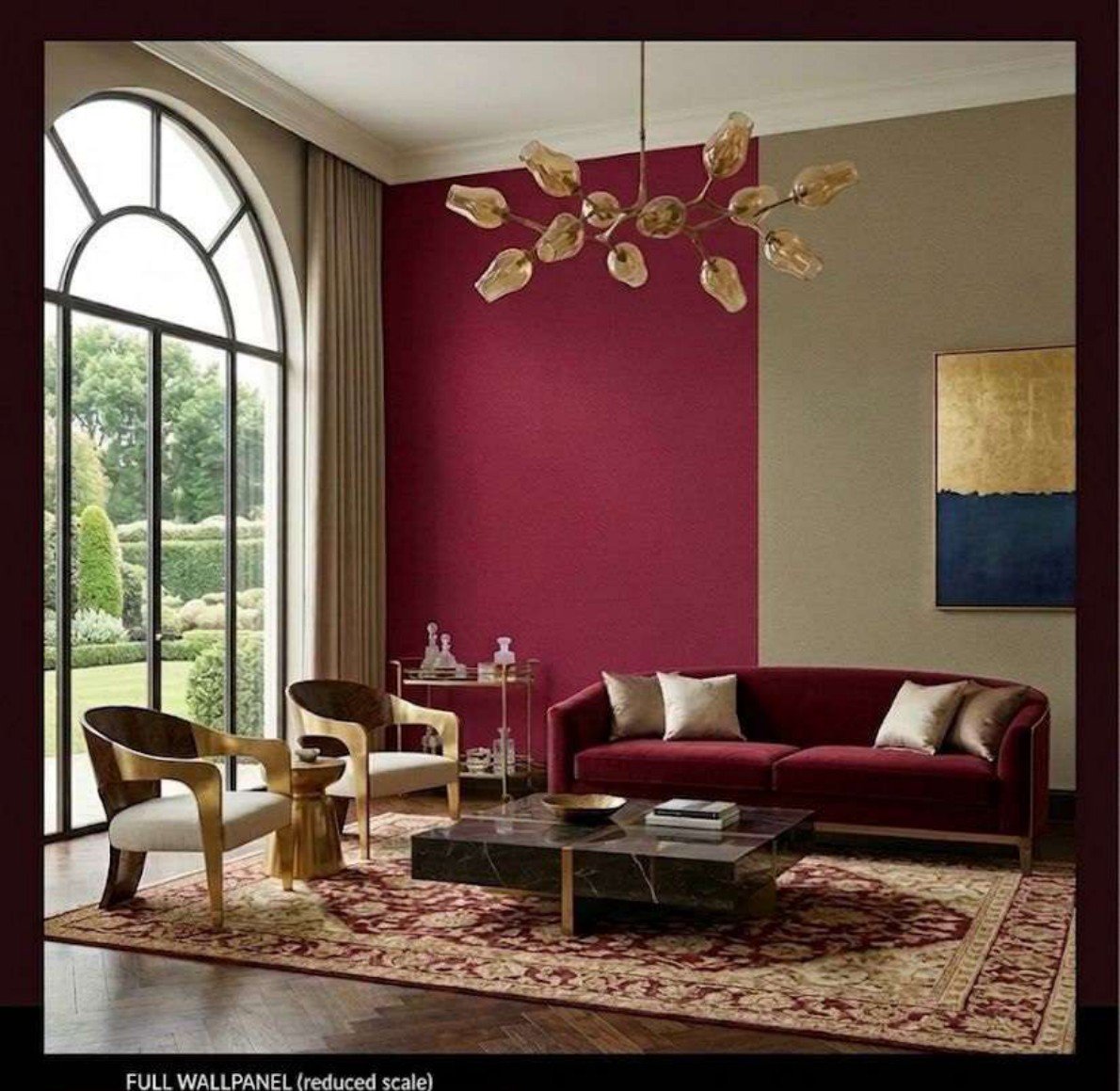 Plain wallpaper design 14154 — in the room