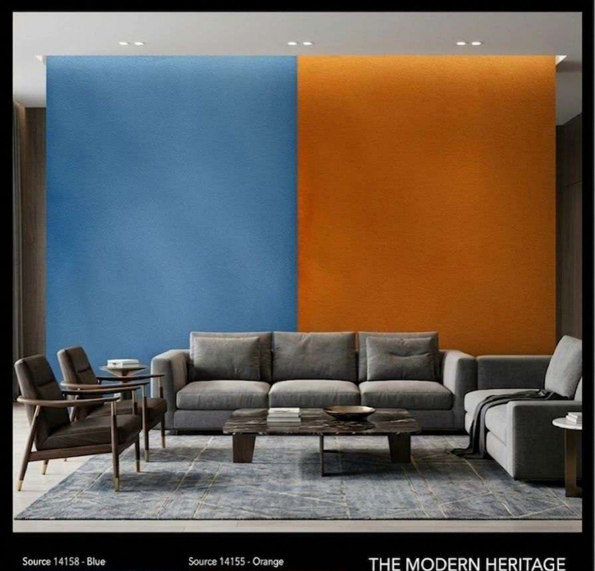 Plain wallpaper design 14158 — in the room