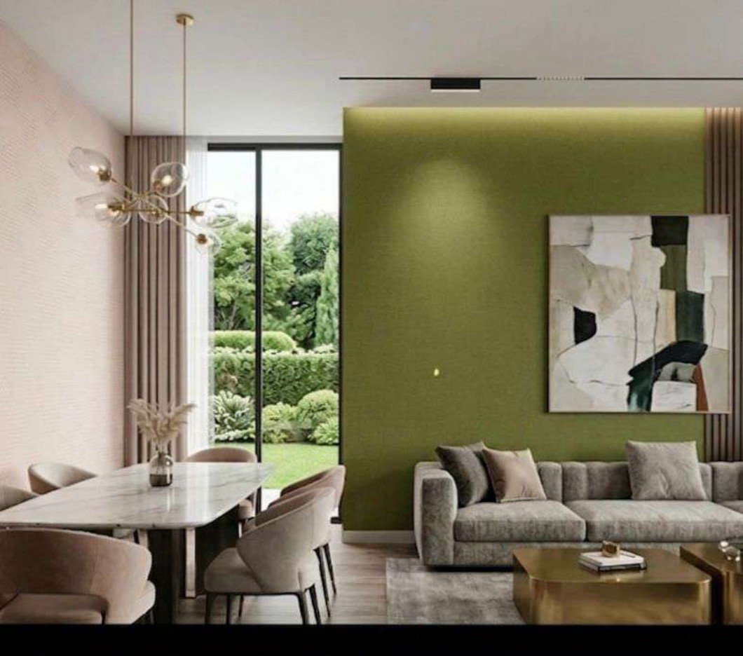 Plain wallpaper design 5312/2 — in the room