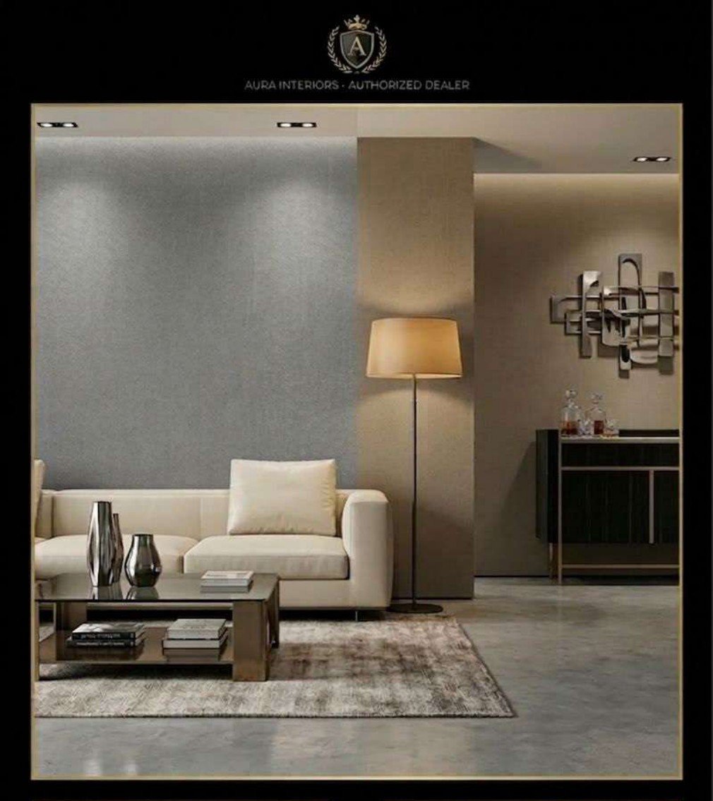 Plain wallpaper design 7173 — in the room